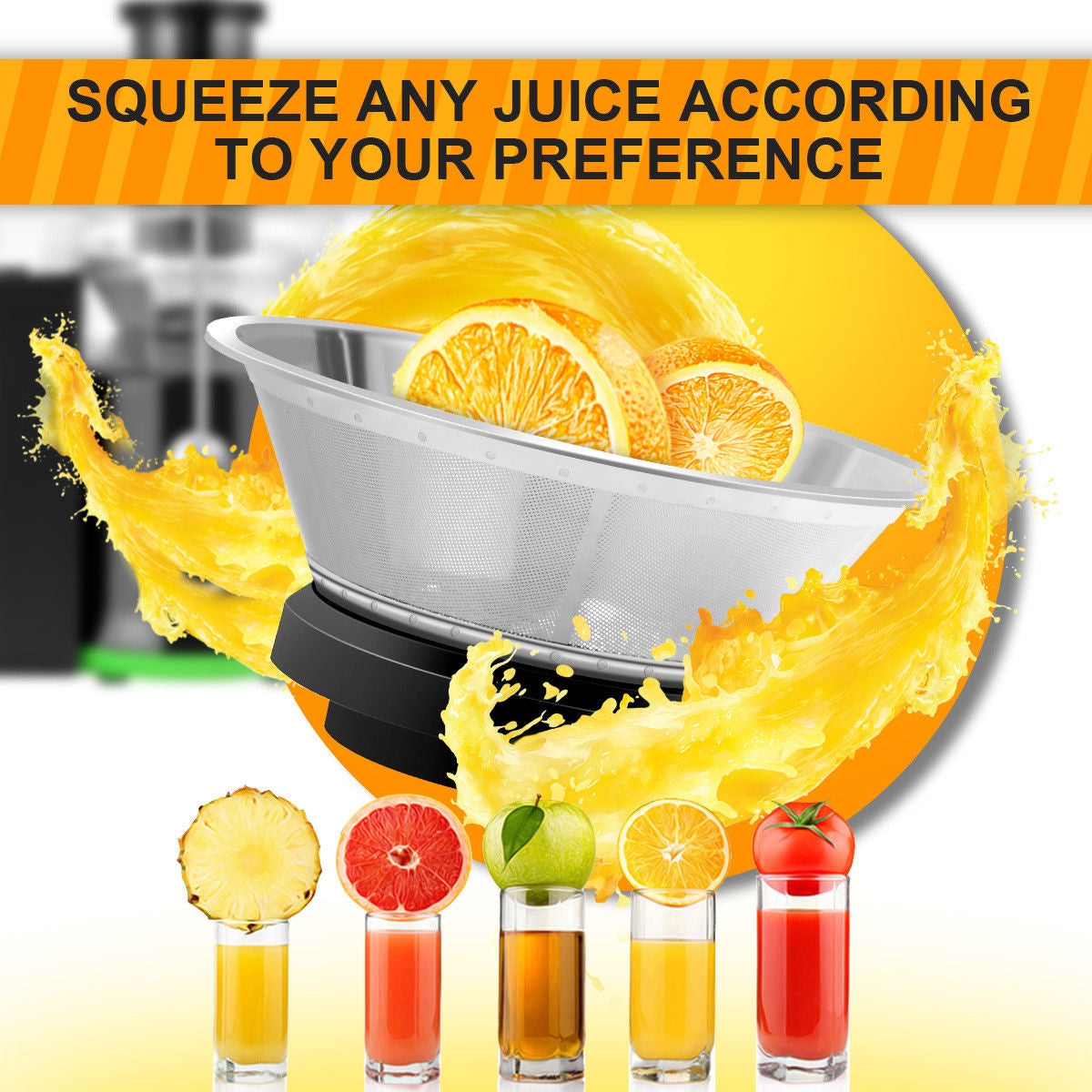 2 Speed Wide Mouth Fruit and Vegetable Centrifugal Electric JuicerÂ