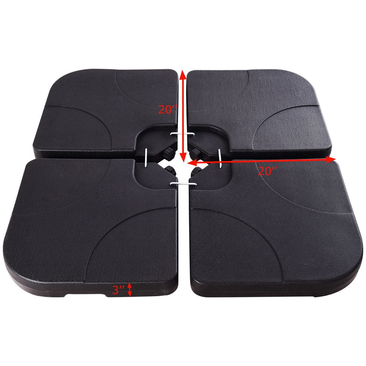 20 Inch Patio Offset Water Filled Plate Umbrella Base SandÂ