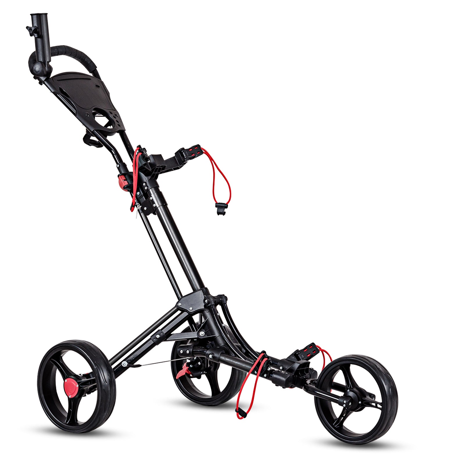 Foldable 3 Wheel Golf Pull Push Cart TrolleyÂ