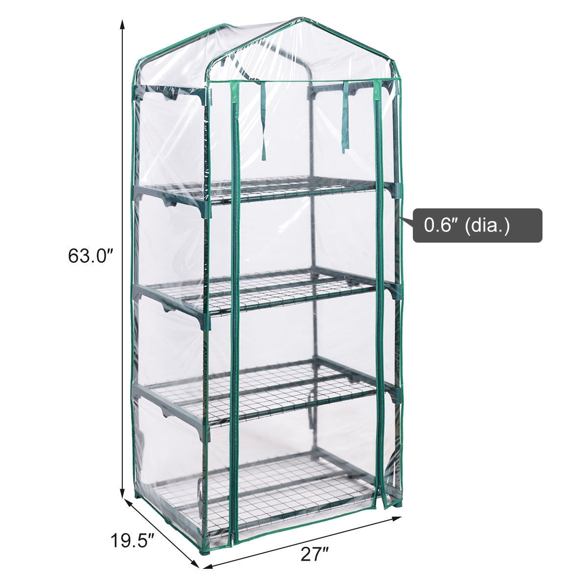 Outdoor Portable Mini 4 Shelves GreenhouseÂ
