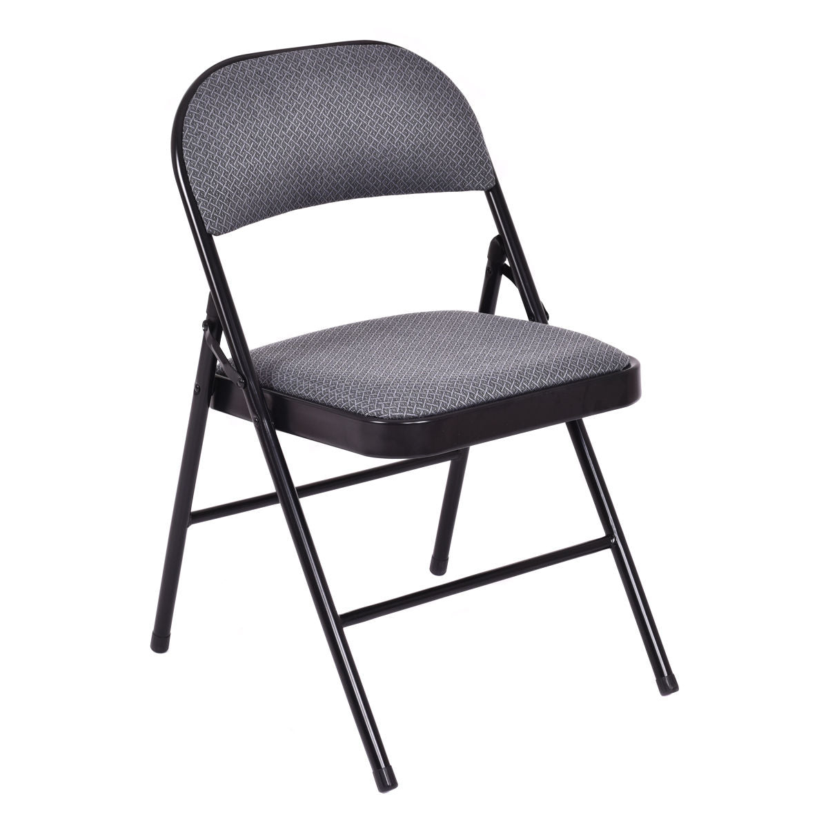 Folding Chair Set with Upholstered Seat and Fabric Covered BackrestÂ