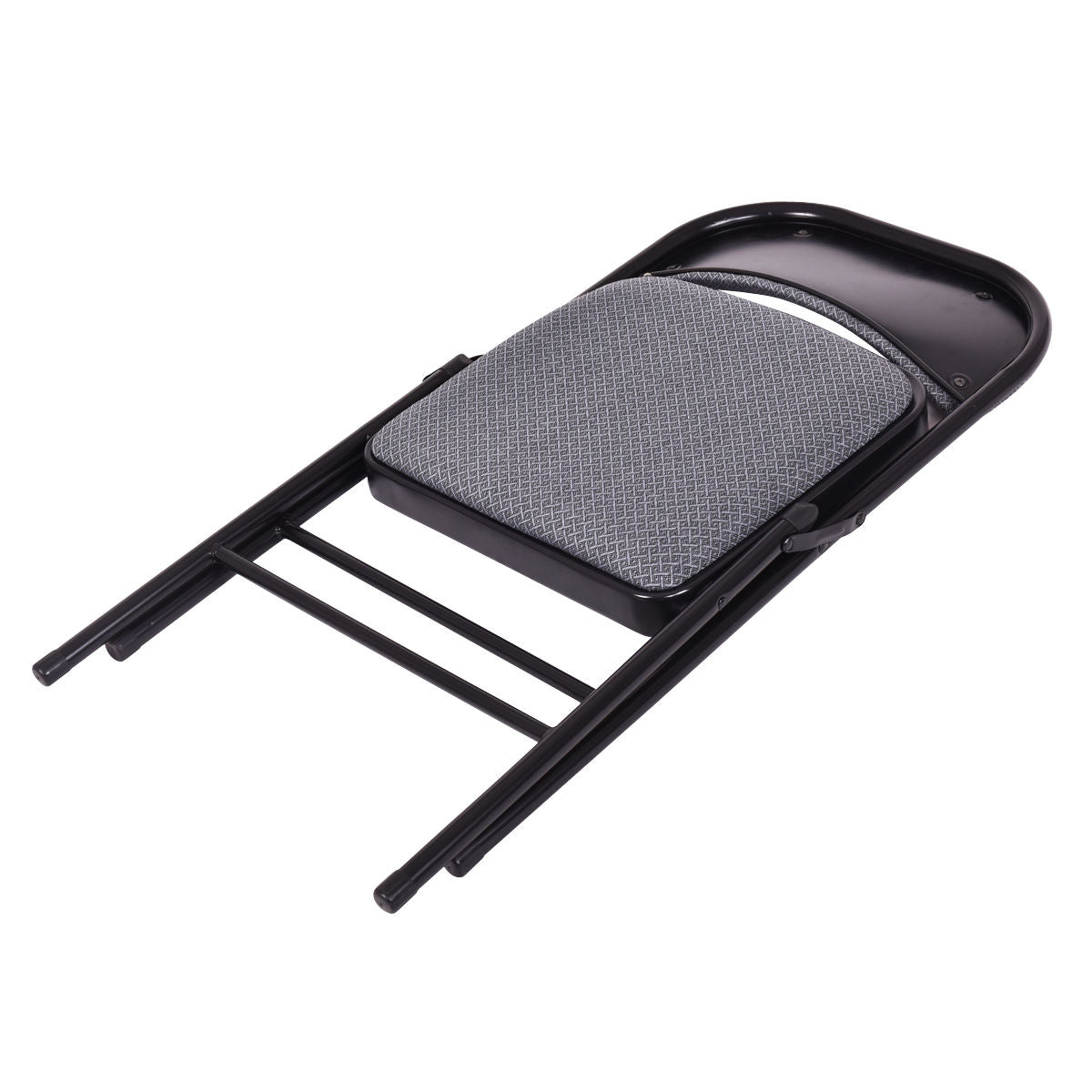 Folding Chair Set with Upholstered Seat and Fabric Covered BackrestÂ