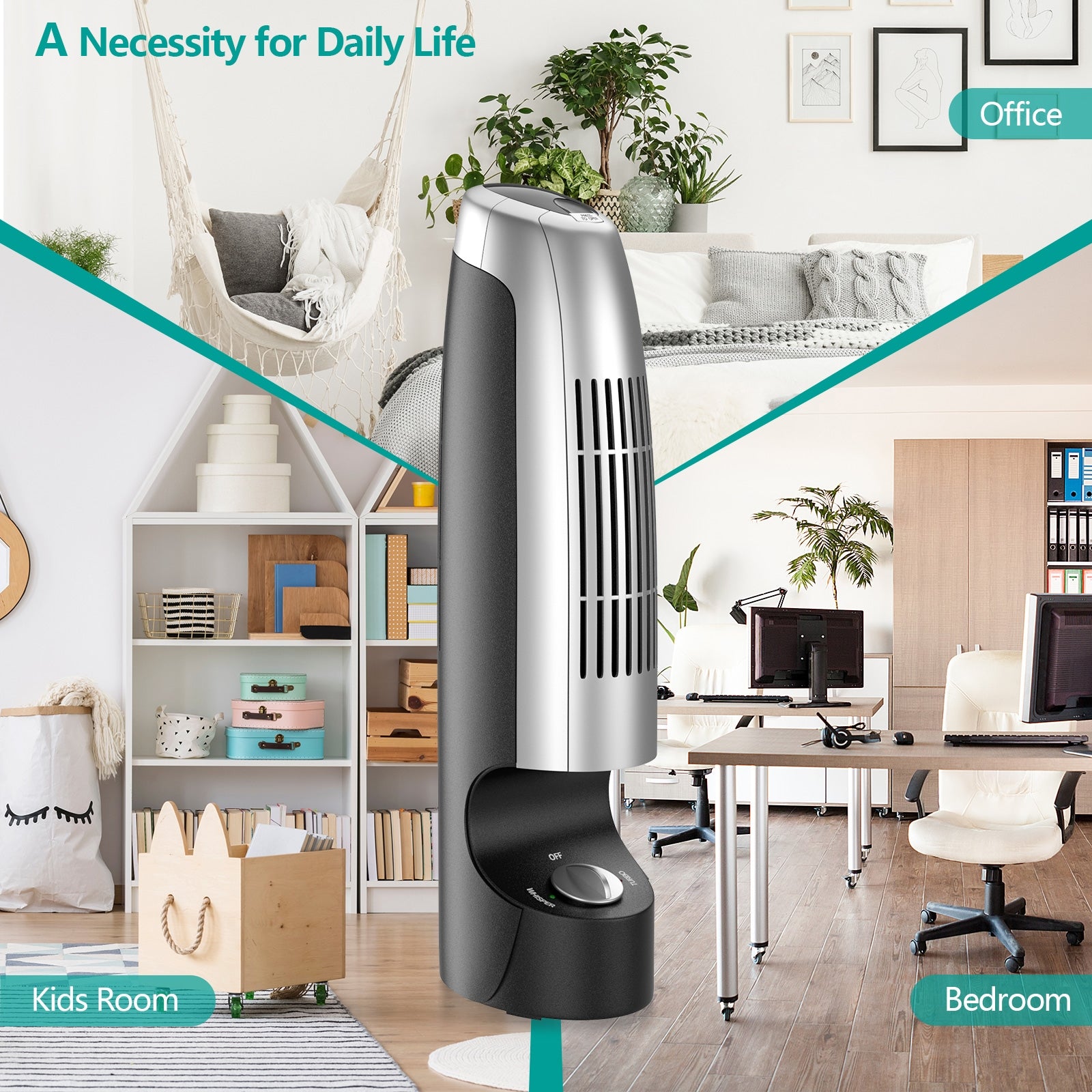 2 Pieces Mini Ionic Whisper Home Air Purifier for Dust and SmokeÂ