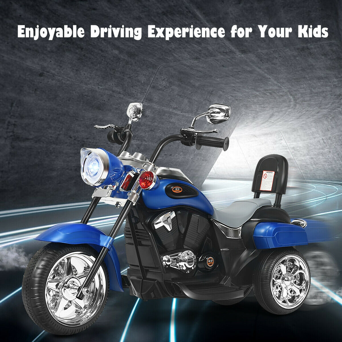 6V 3 Wheel Kids Motorcycle-BlueÂ