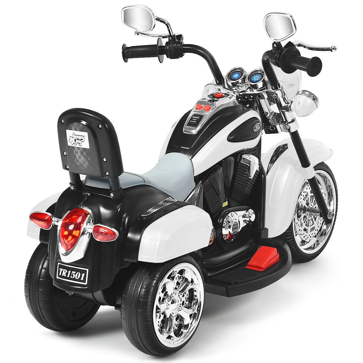 6V 3 Wheel Kids Motorcycle-WhiteÂ