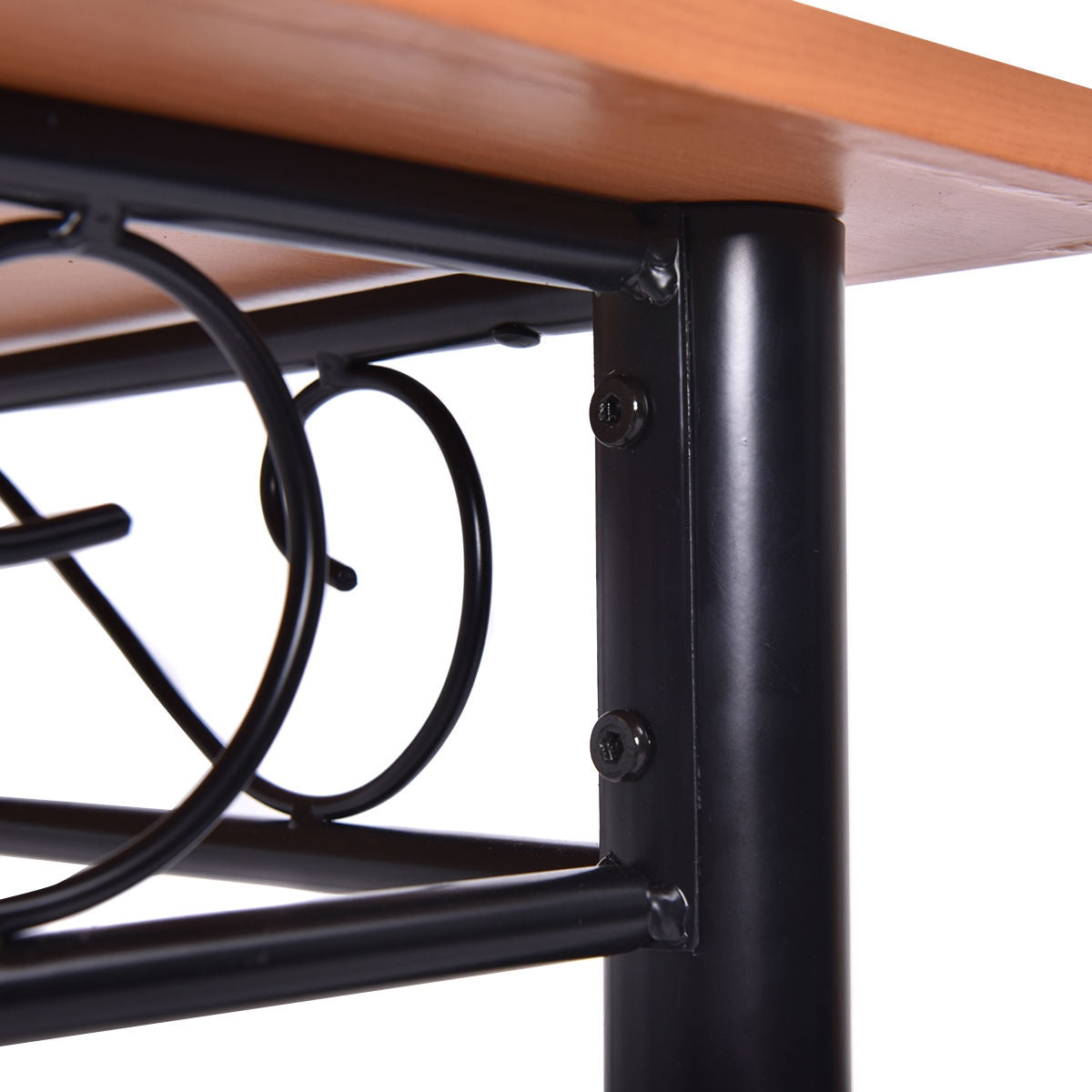 5 Pieces Dining Set Wooden Table and 4 Cushioned ChairsÂ