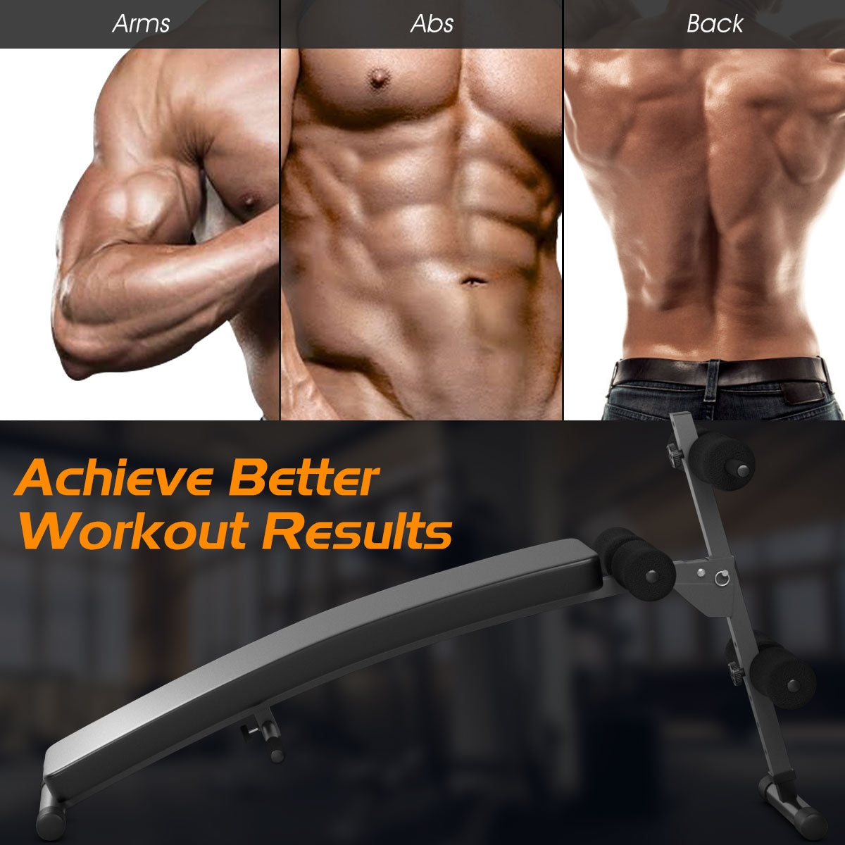 Adjustable Arc-Shaped Decline Sit up BenchÂ