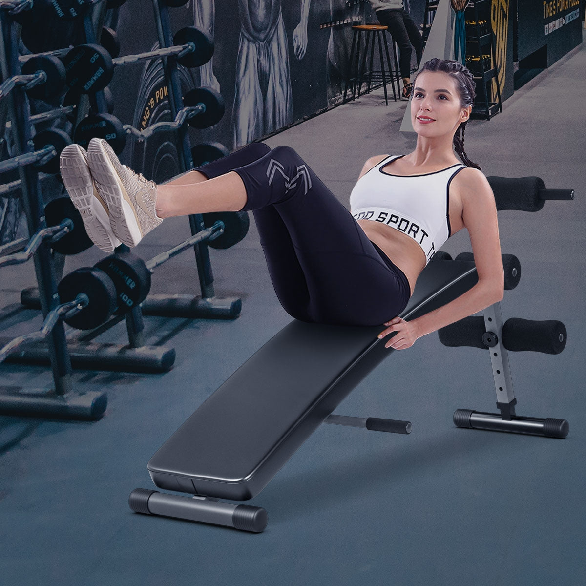 Adjustable Arc-Shaped Decline Sit up BenchÂ
