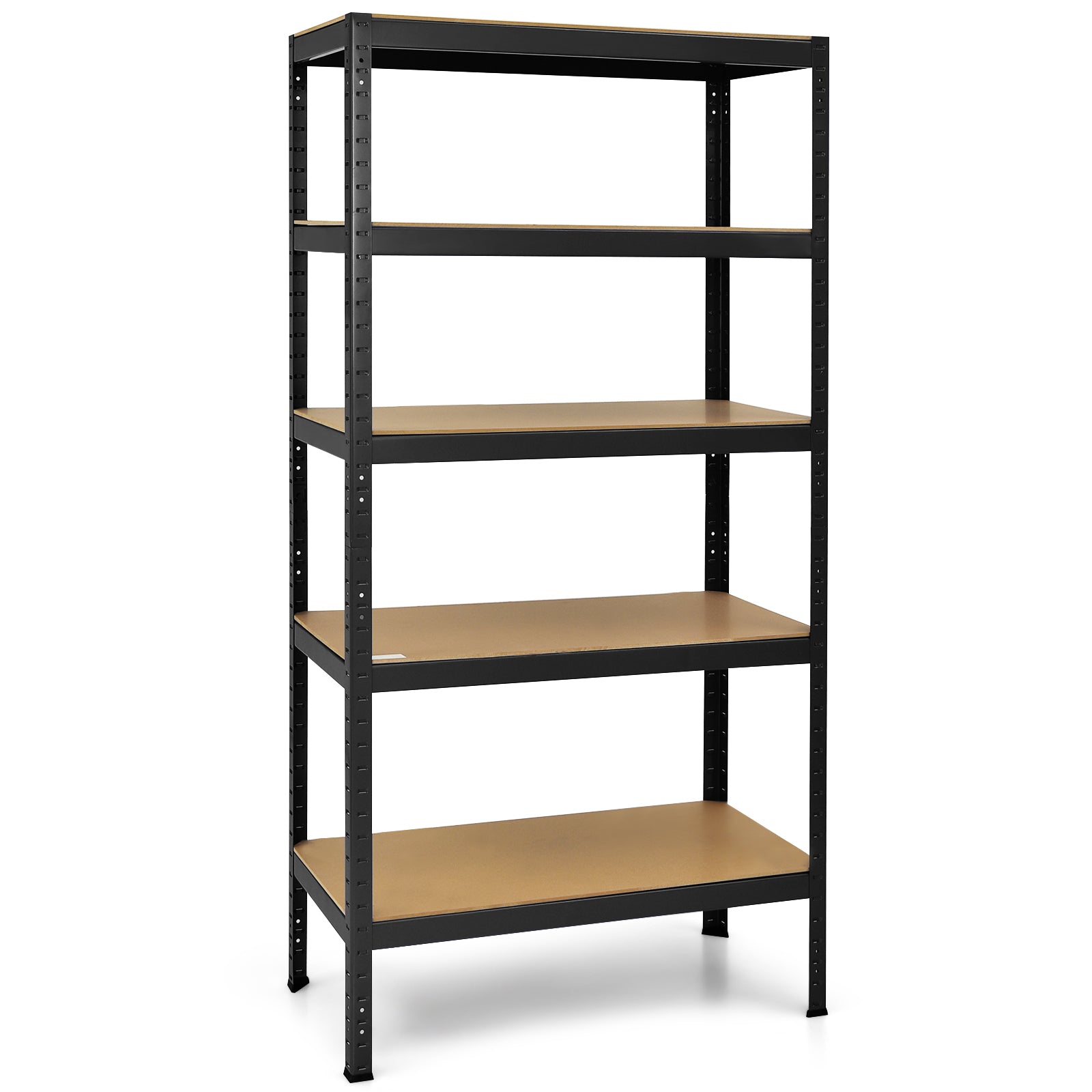 71 inch Heavy Duty Steel Adjustable 5 Level Storage Shelves-BlackÂ