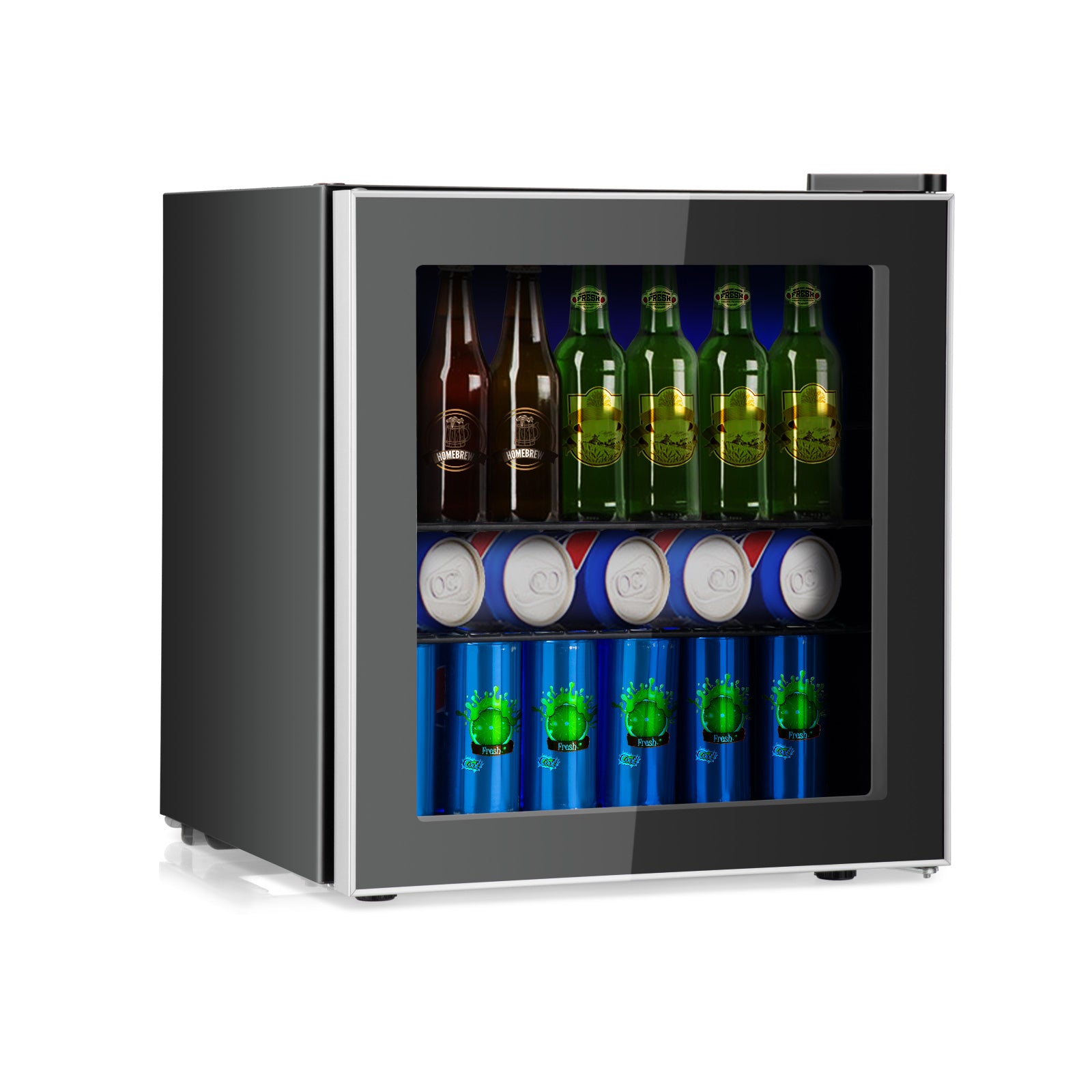 60 Can Beverage Mini  Refrigerator with Glass DoorÂ
