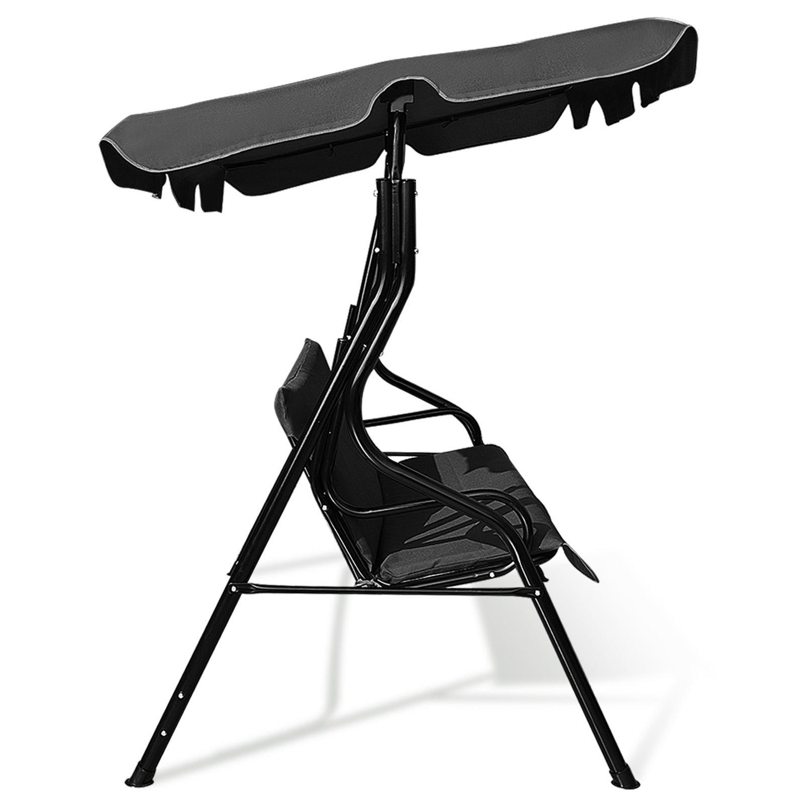 3 Seats Patio Canopy Swing-BlackÂ