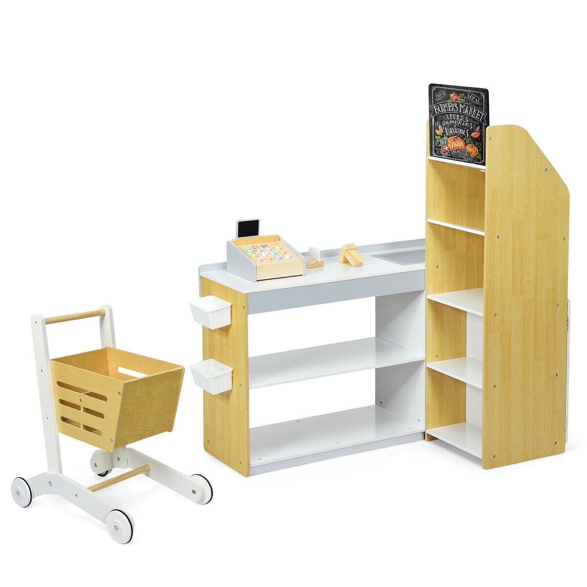 Grocery Store Playset Pretend Play Supermarket Shopping SetÂ