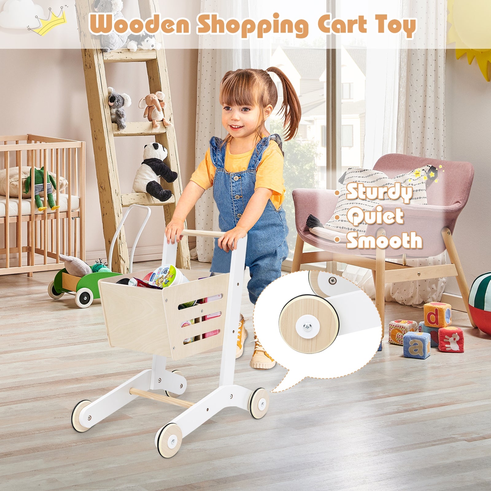 Grocery Store Playset Pretend Play Supermarket Shopping SetÂ