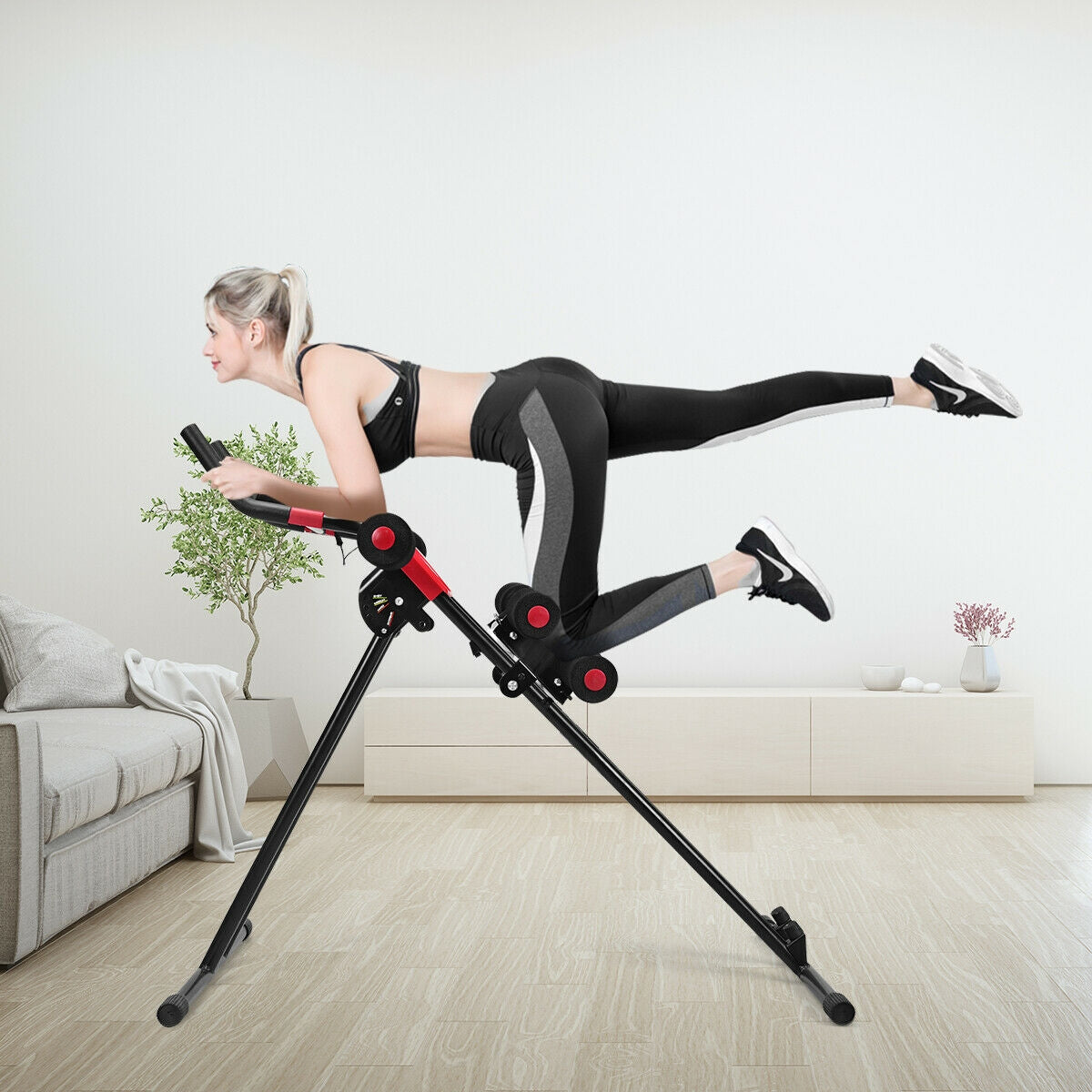 Abdominal Workout Equipment with LCD Monitor for Home GymÂ