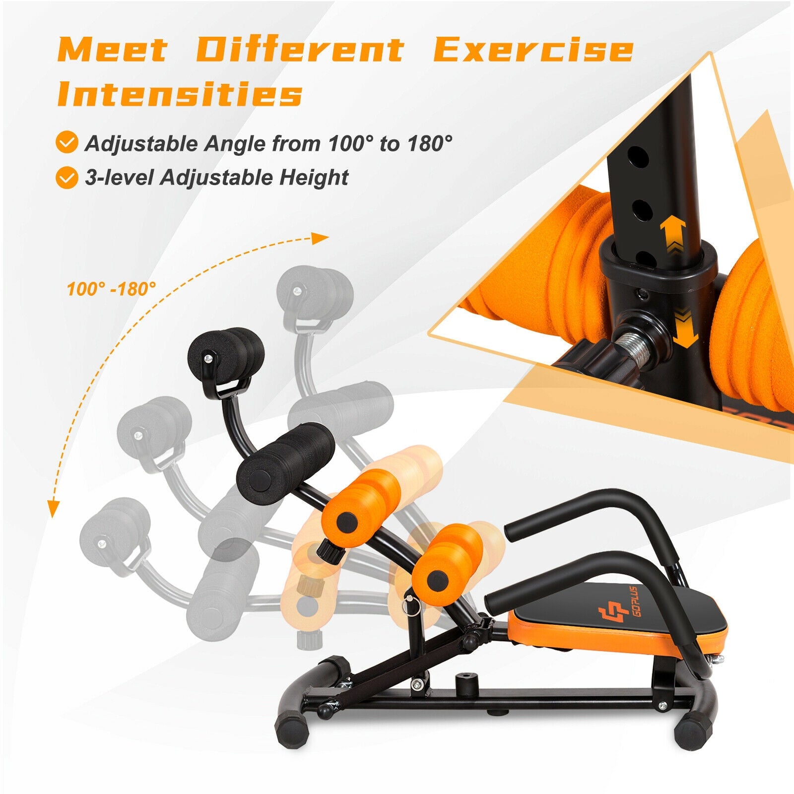 Core Fitness Abdominal Trainer Crunch Exercise Bench MachineÂ