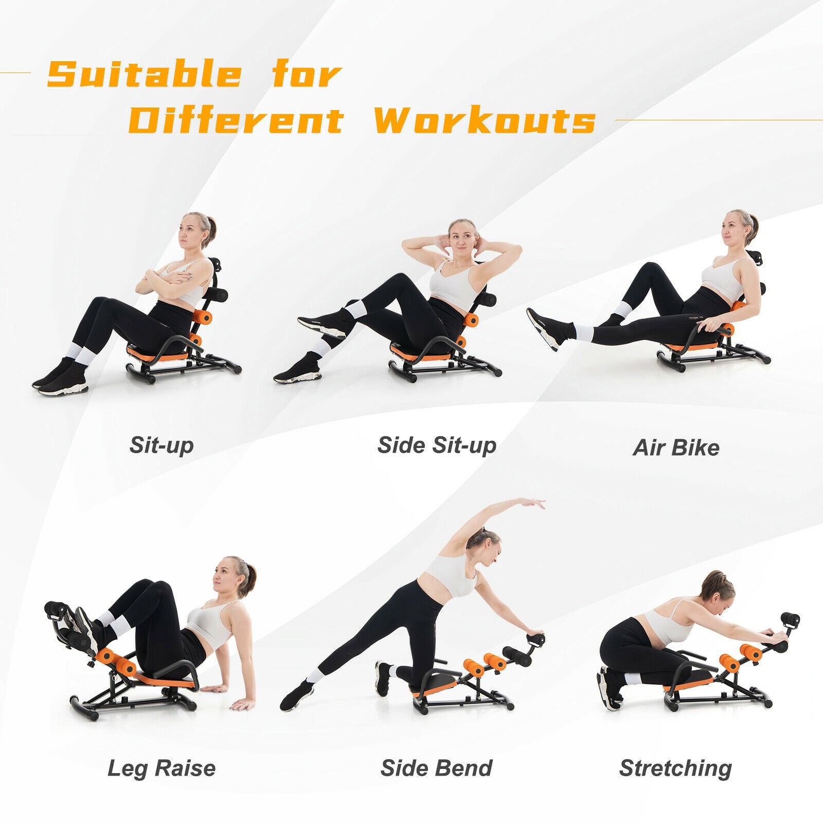 Core Fitness Abdominal Trainer Crunch Exercise Bench MachineÂ