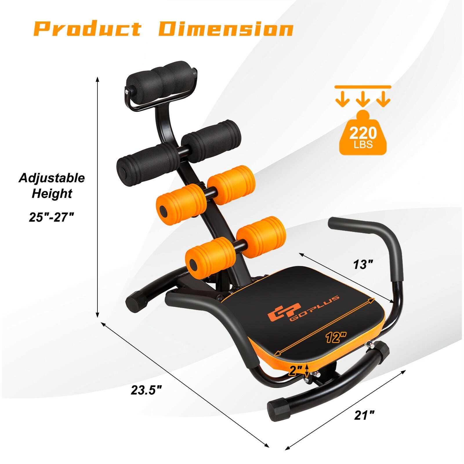 Core Fitness Abdominal Trainer Crunch Exercise Bench MachineÂ