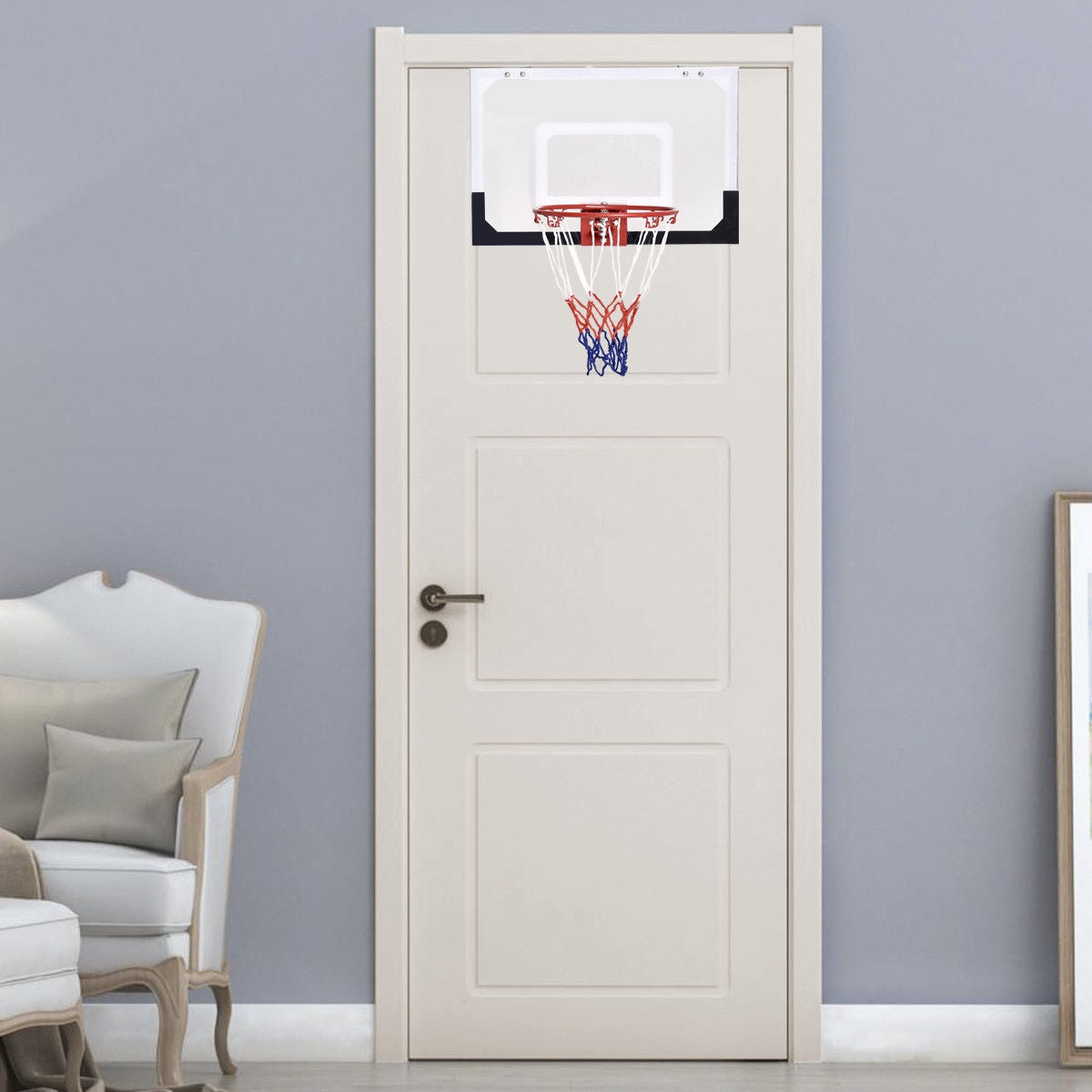 Over-The-Door Mini Basketball Hoop Includes Basketball and 2 NetsÂ