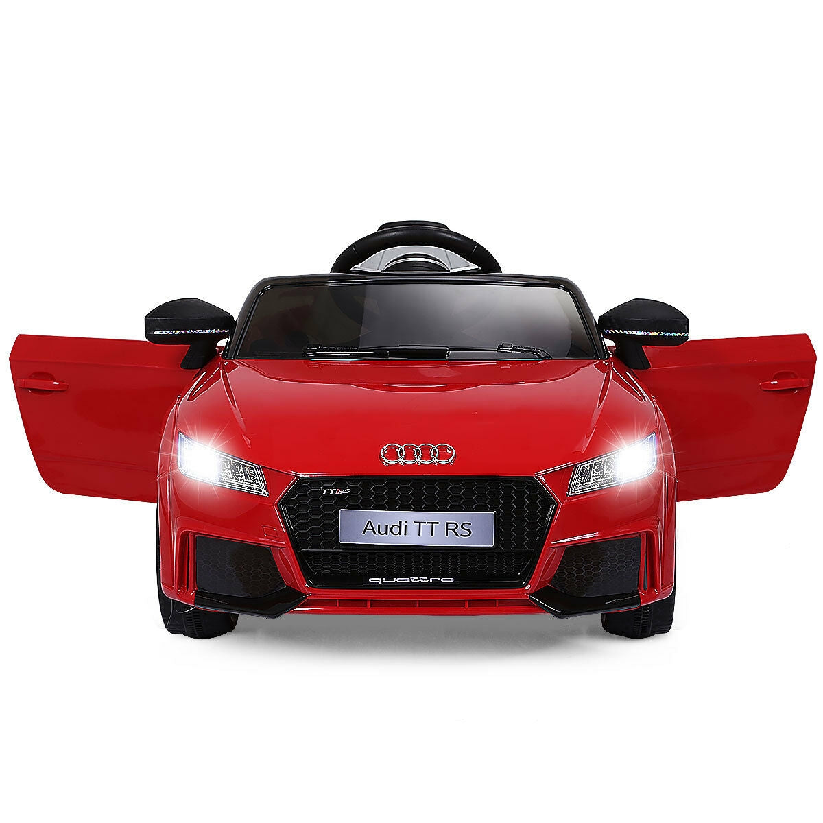 12V Kids Electric Ride on Car with Remote Control and Music Function-RedÂ