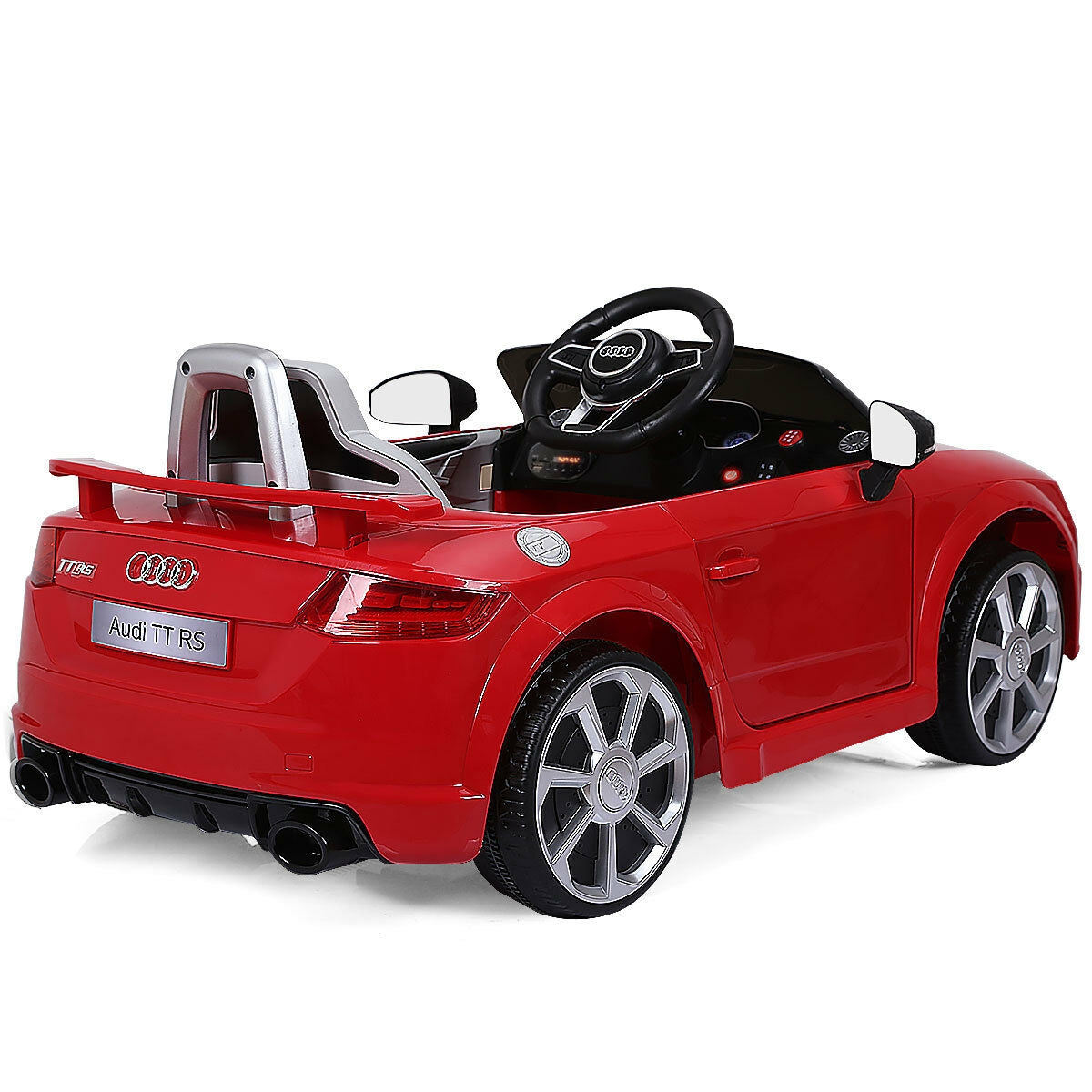 12V Kids Electric Ride on Car with Remote Control and Music Function-RedÂ
