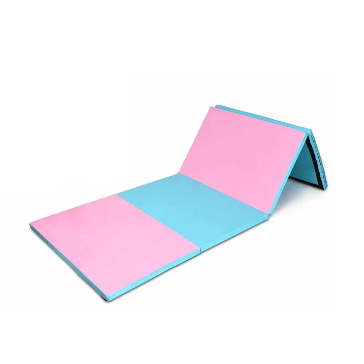 8 x 4 Feet Folding Gymnastics Tumbling Mat-Blue&PinkÂ