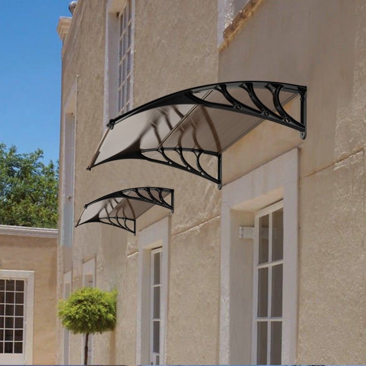 Outdoor Front Door Patio Overhang Awning for Sunlight Rain Snow Wind Protection-48 x 40 Inch
