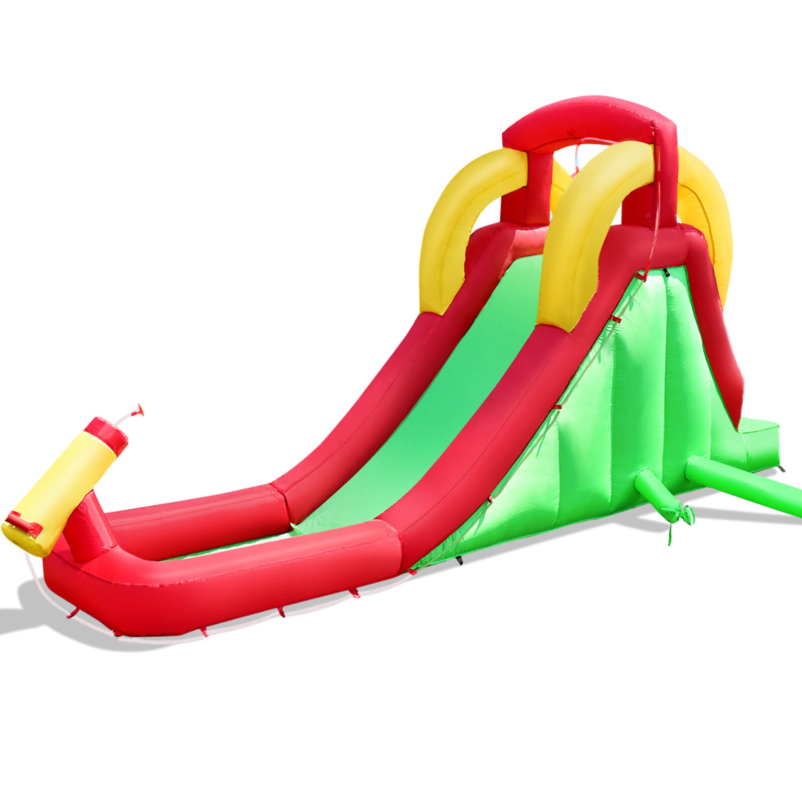 Inflatable Water Slide Bounce House with Climbing Wall and Jumper without BlowerÂ