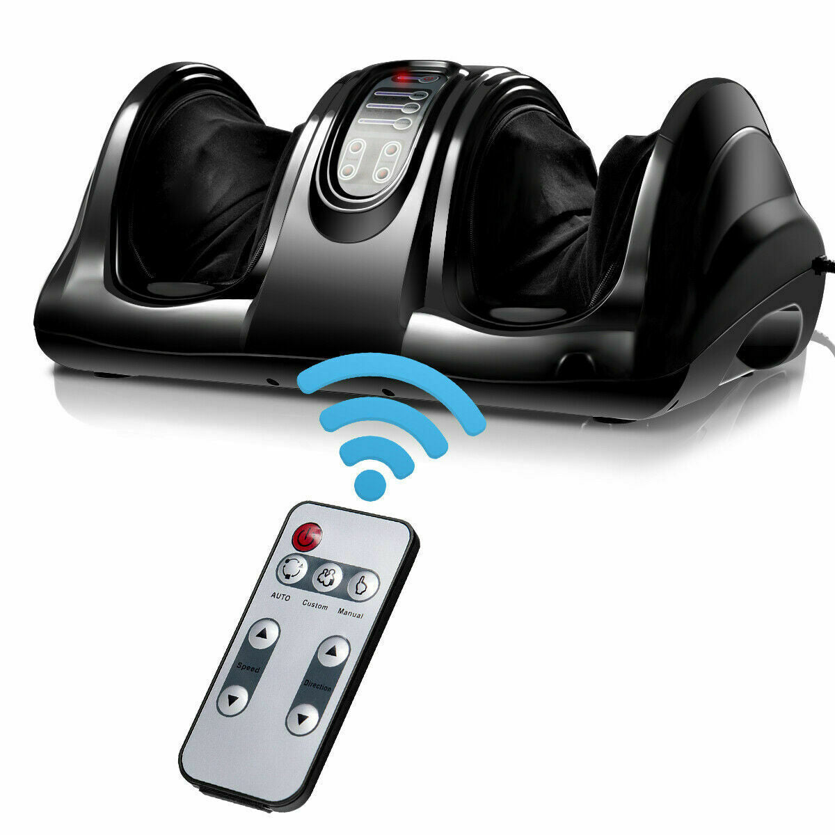 Therapeutic Shiatsu Foot Massager with High Intensity Rollers-BlackÂ