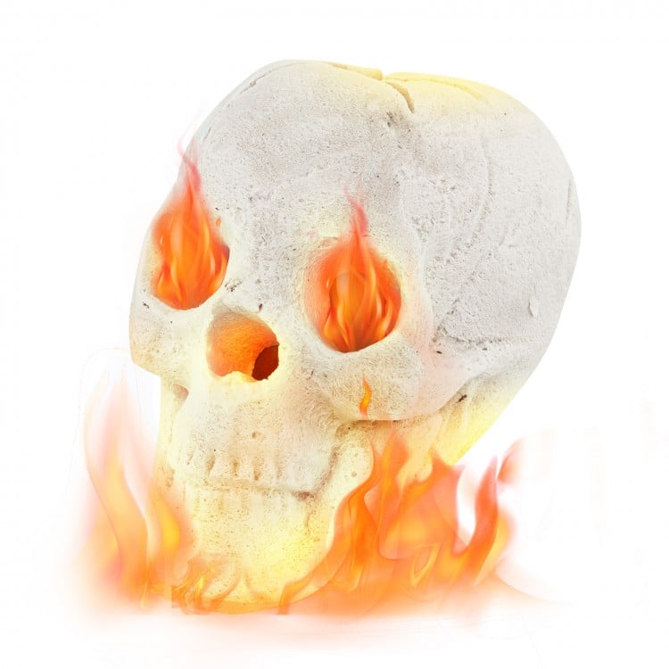 Halloween Fire Pit Skull Halloween Decoration - Beige