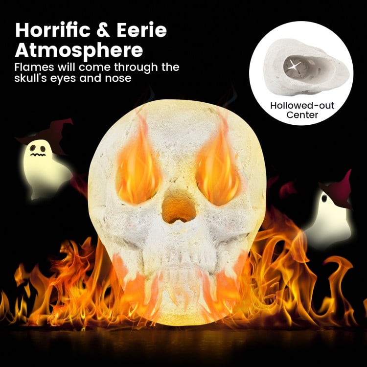 Halloween Fire Pit Skull Halloween Decoration - Beige
