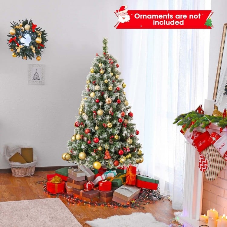 Hinged Christmas Tree with PVC Branch Tips and Warm White LED Lights