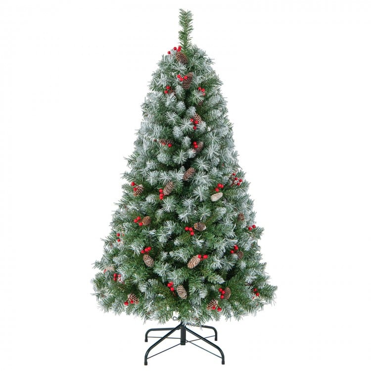 Hinged Christmas Tree with PVC Branch Tips and Warm White LED Lights