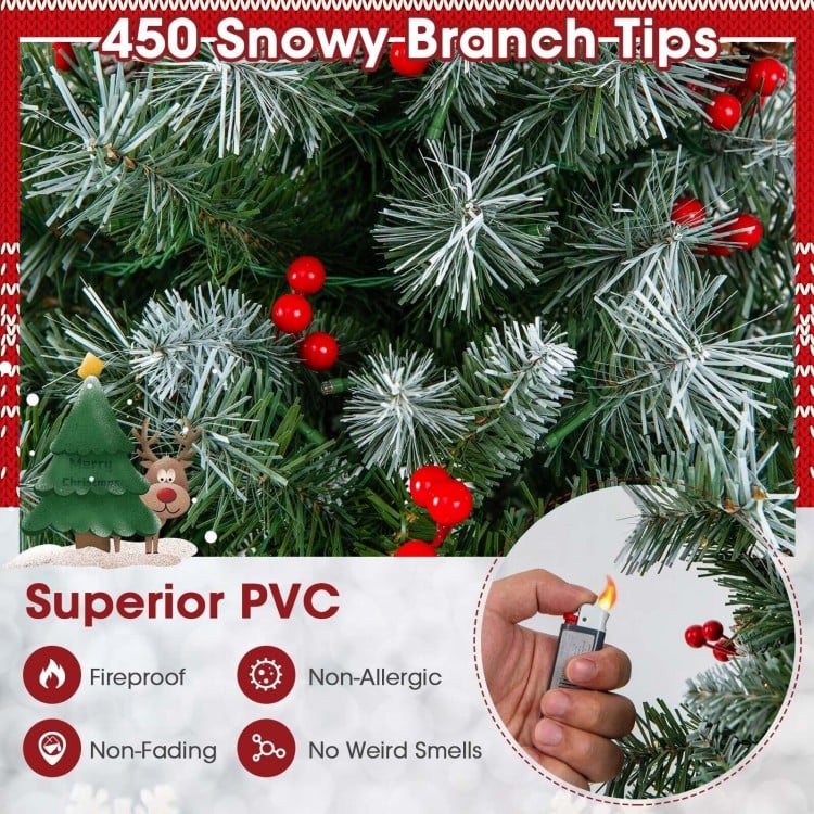 Hinged Christmas Tree with PVC Branch Tips and Warm White LED Lights