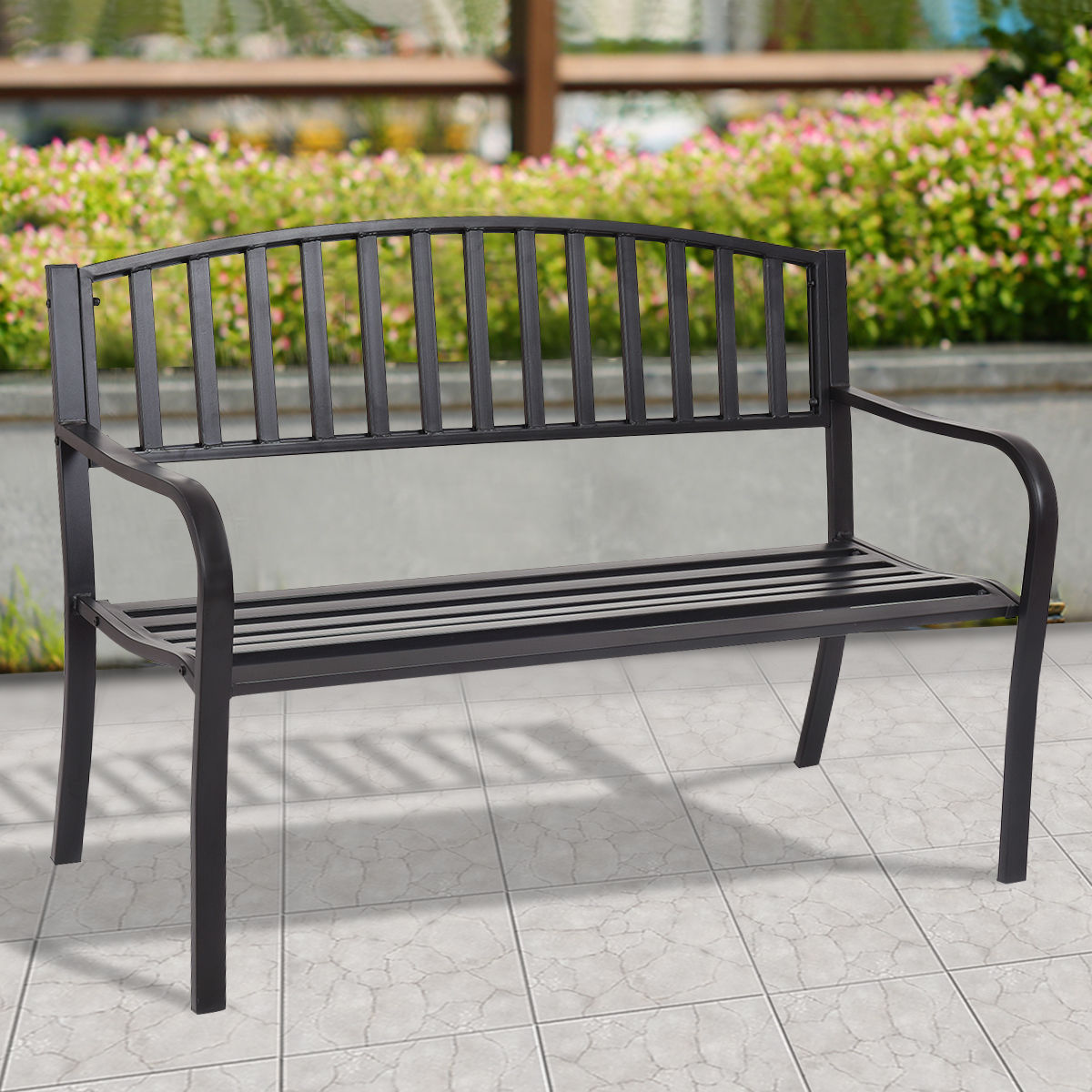 50 Inch Patio Garden Bench Loveseats for OutdoorÂ
