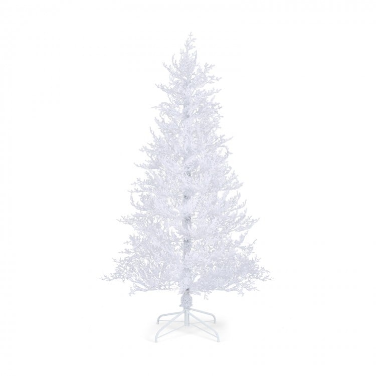 6 Feet Artificial Xmas Tree with 383 PE Branch Tips and 300 LED Lights