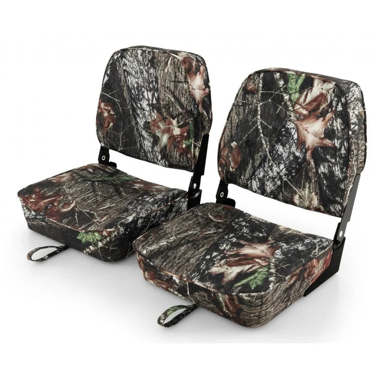 2-Piece Folding Boat Seat Set with Sponge Padding (Camouflage)
