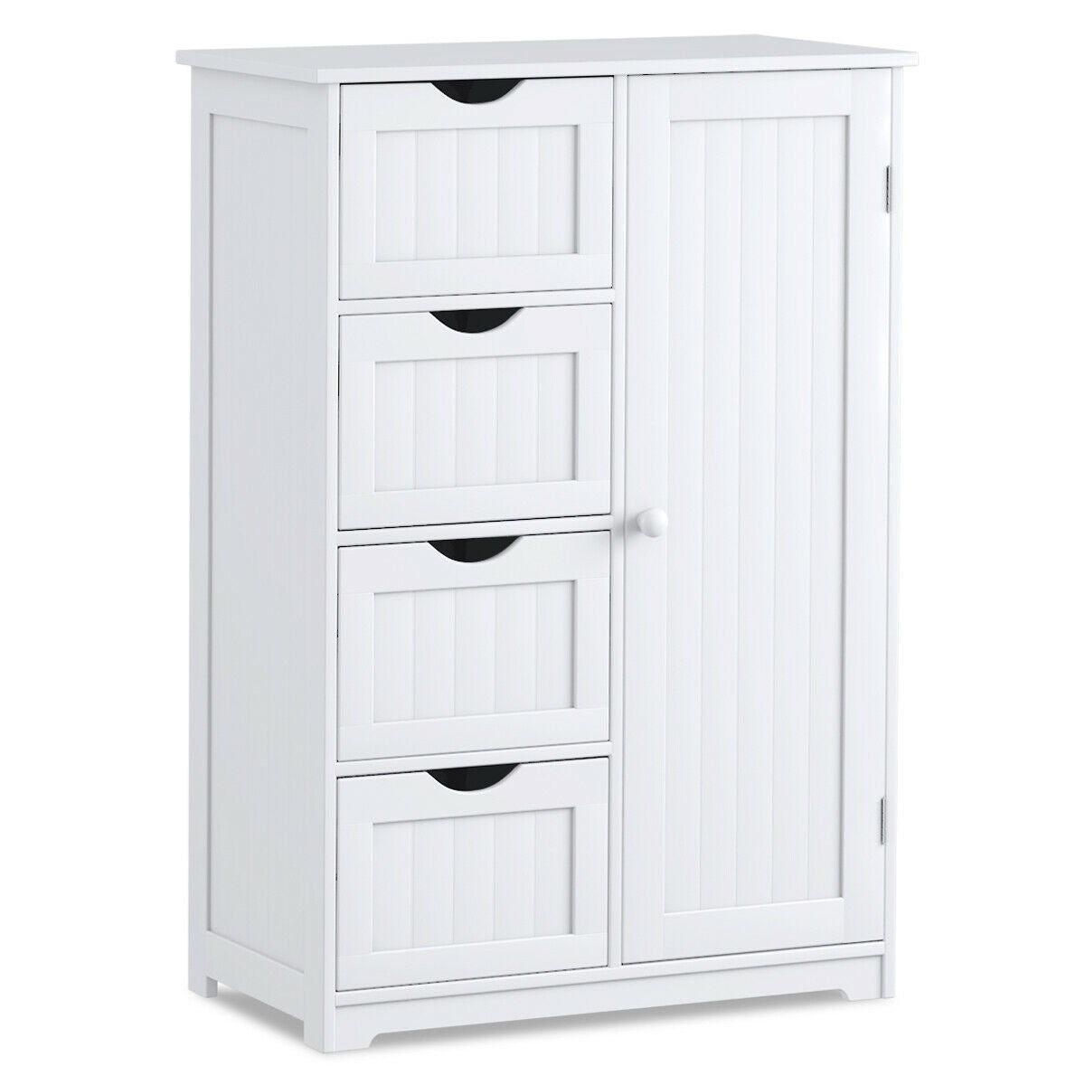 Standing Indoor Wooden Cabinet with 4 Drawers-WhiteÂ
