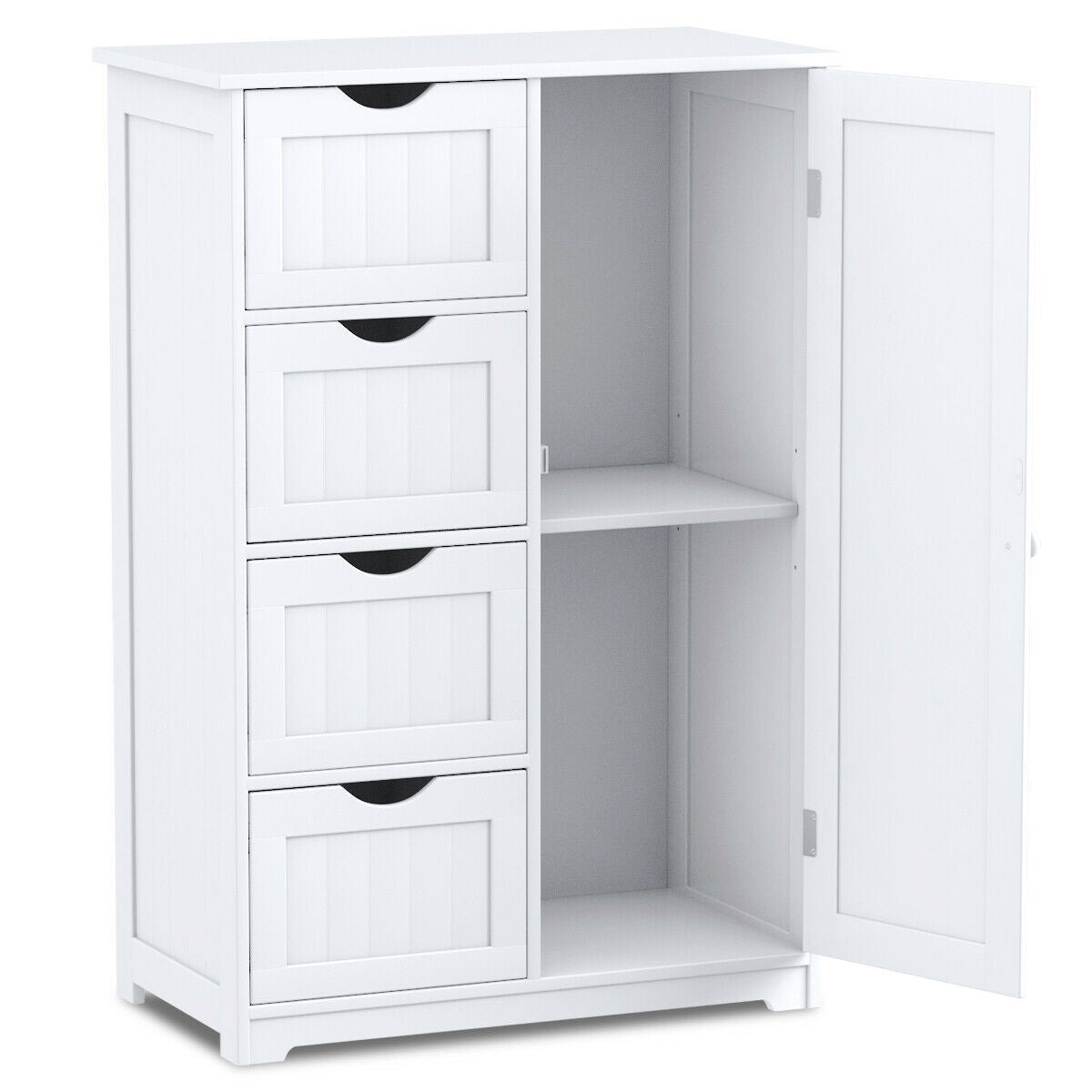Standing Indoor Wooden Cabinet with 4 Drawers-WhiteÂ