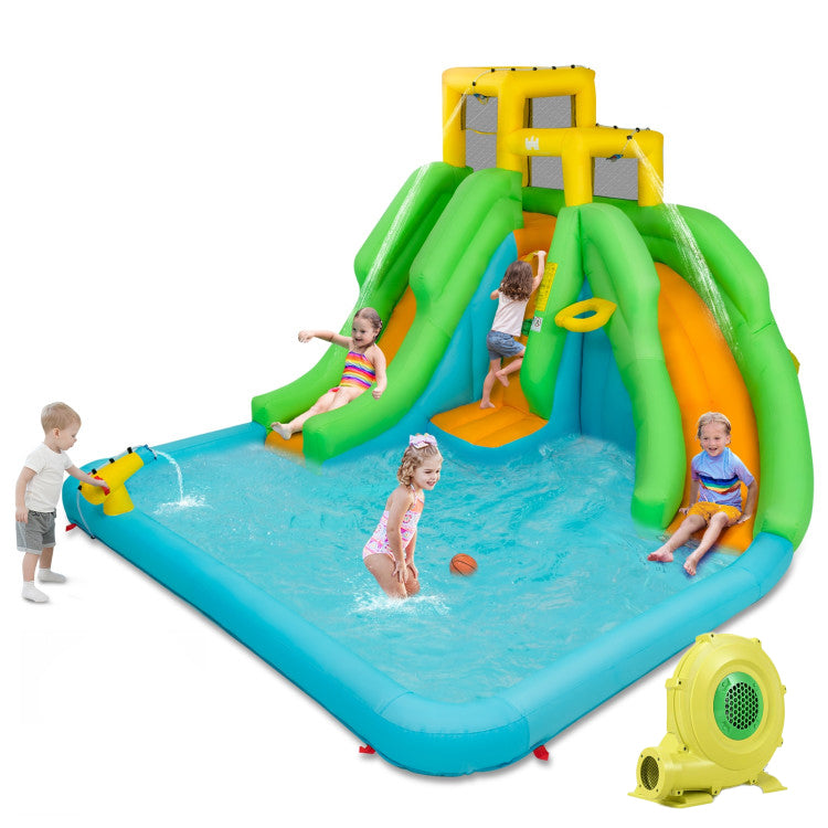 Kids Inflatable Water Park Bounce House with 480W BlowerÂ