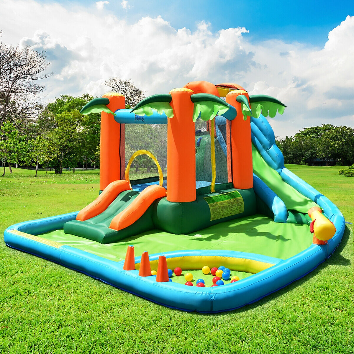 Kids Inflatable Water Slide Bounce House with BlowerÂ