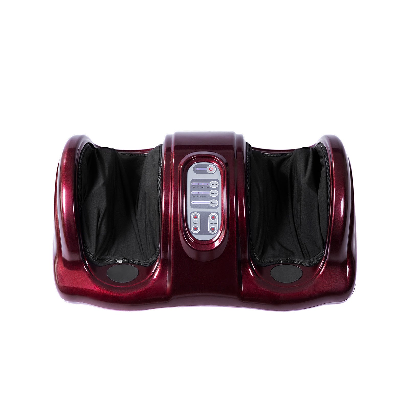 Therapeutic Shiatsu Foot Massager with High Intensity Rollers-Dark RedÂ