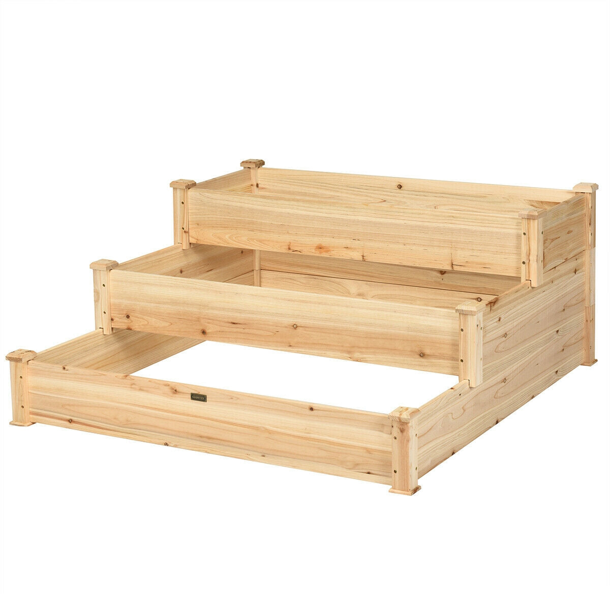3 Tier Elevated Wooden Vegetable Garden BedÂ