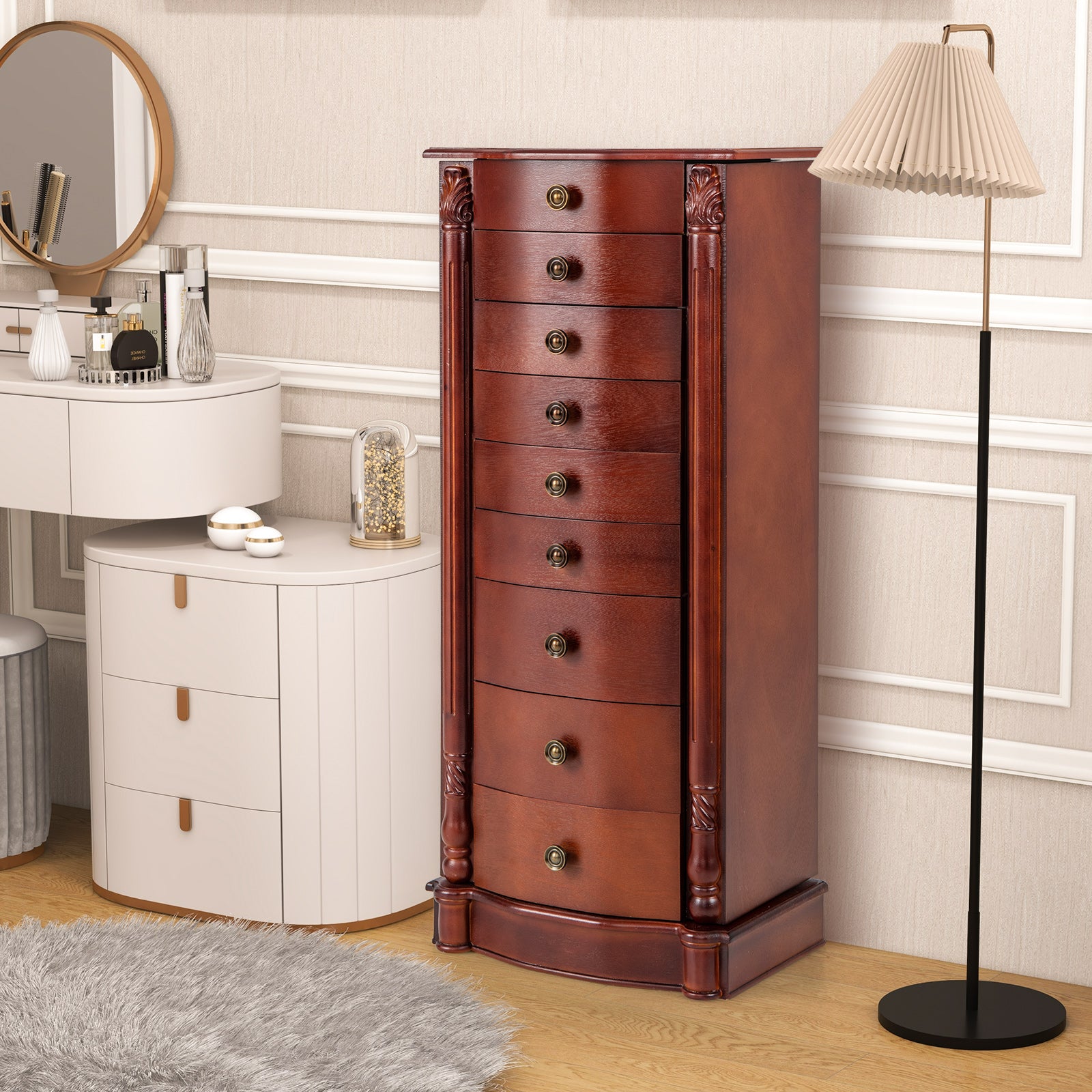 Large Wooden Jewelry Storage Box OrganizerÂ