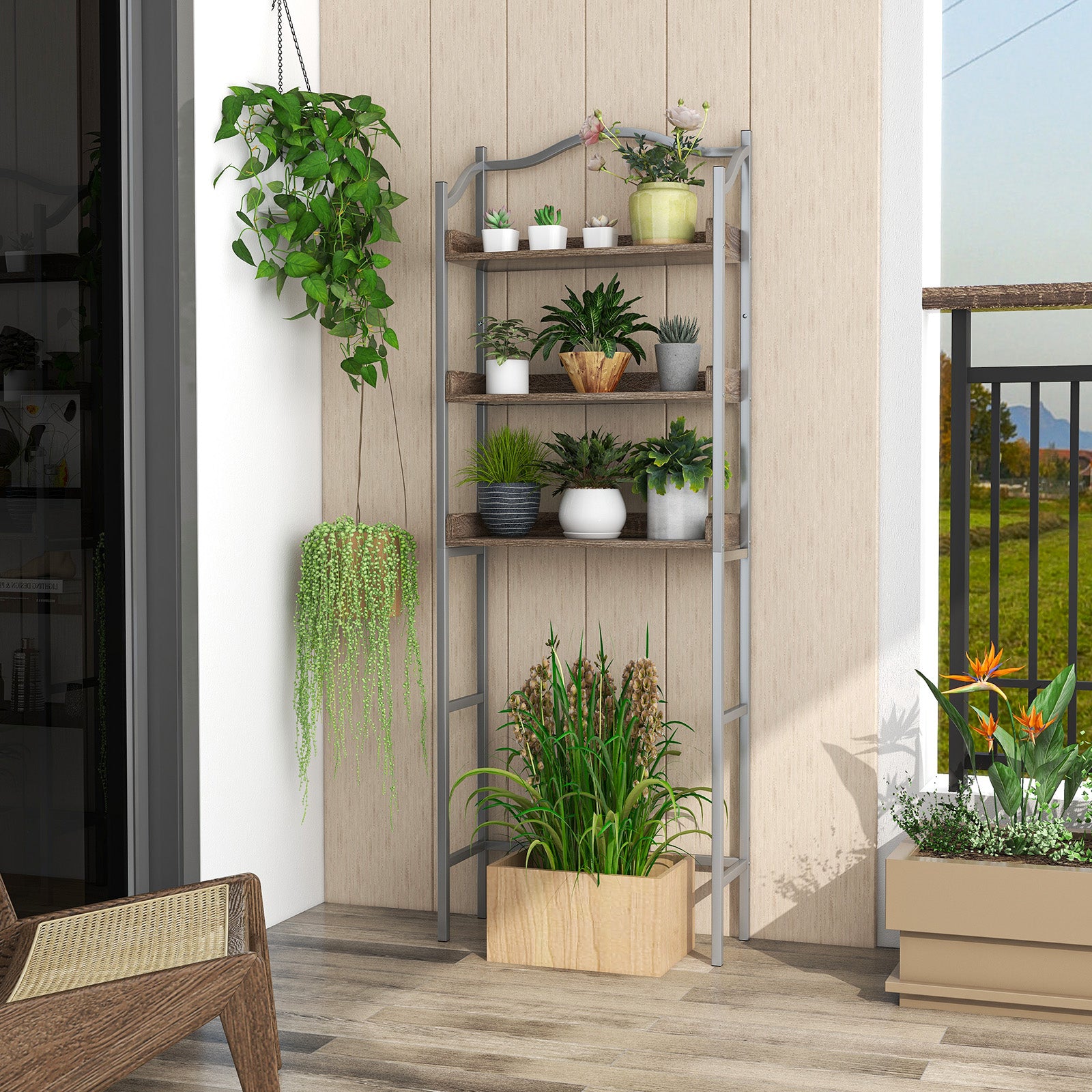 3-Tier Over-The-Toilet Bathroom Spacesaver Storage Rack-SilverÂ