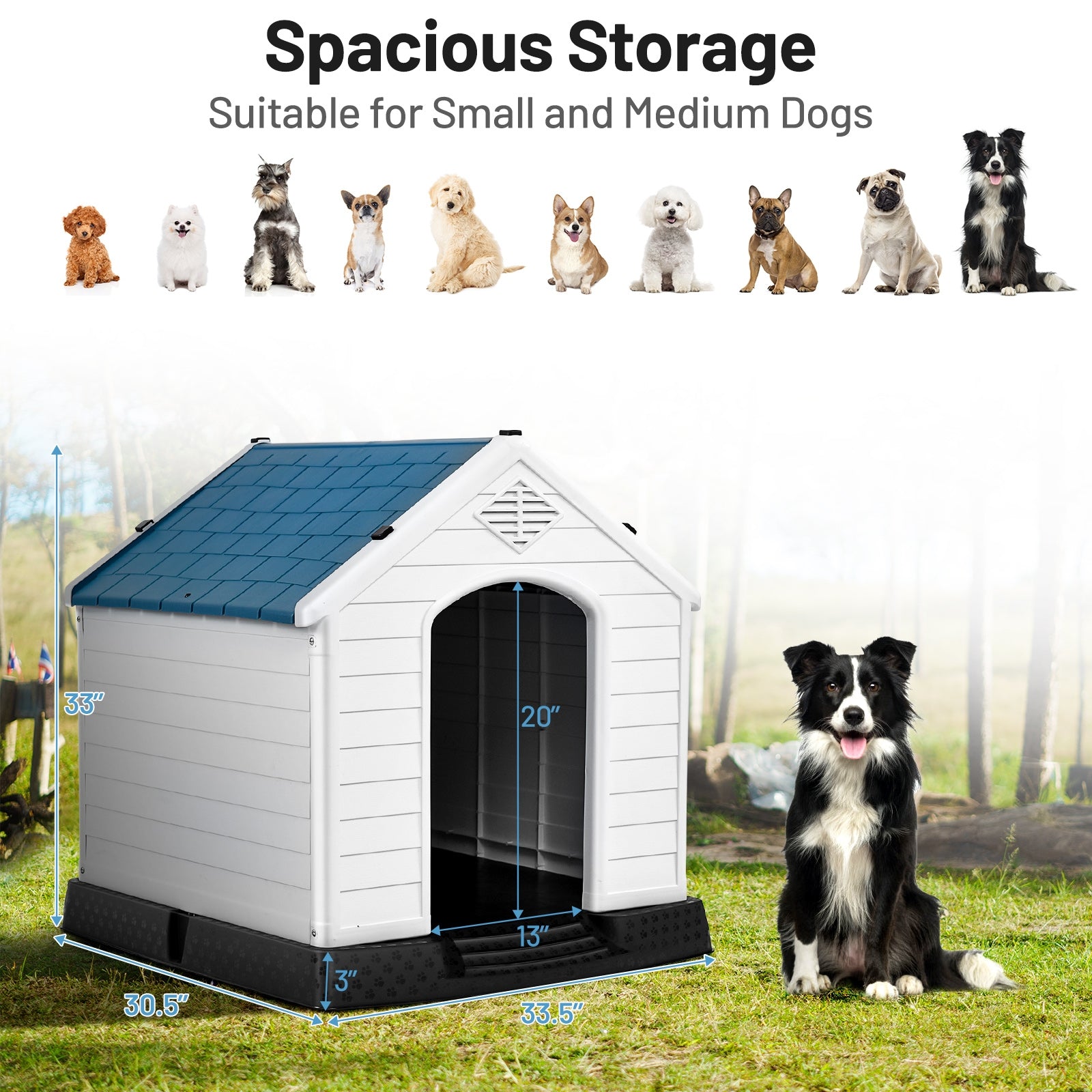 Plastic Waterproof Ventilate Pet Puppy HouseÂ