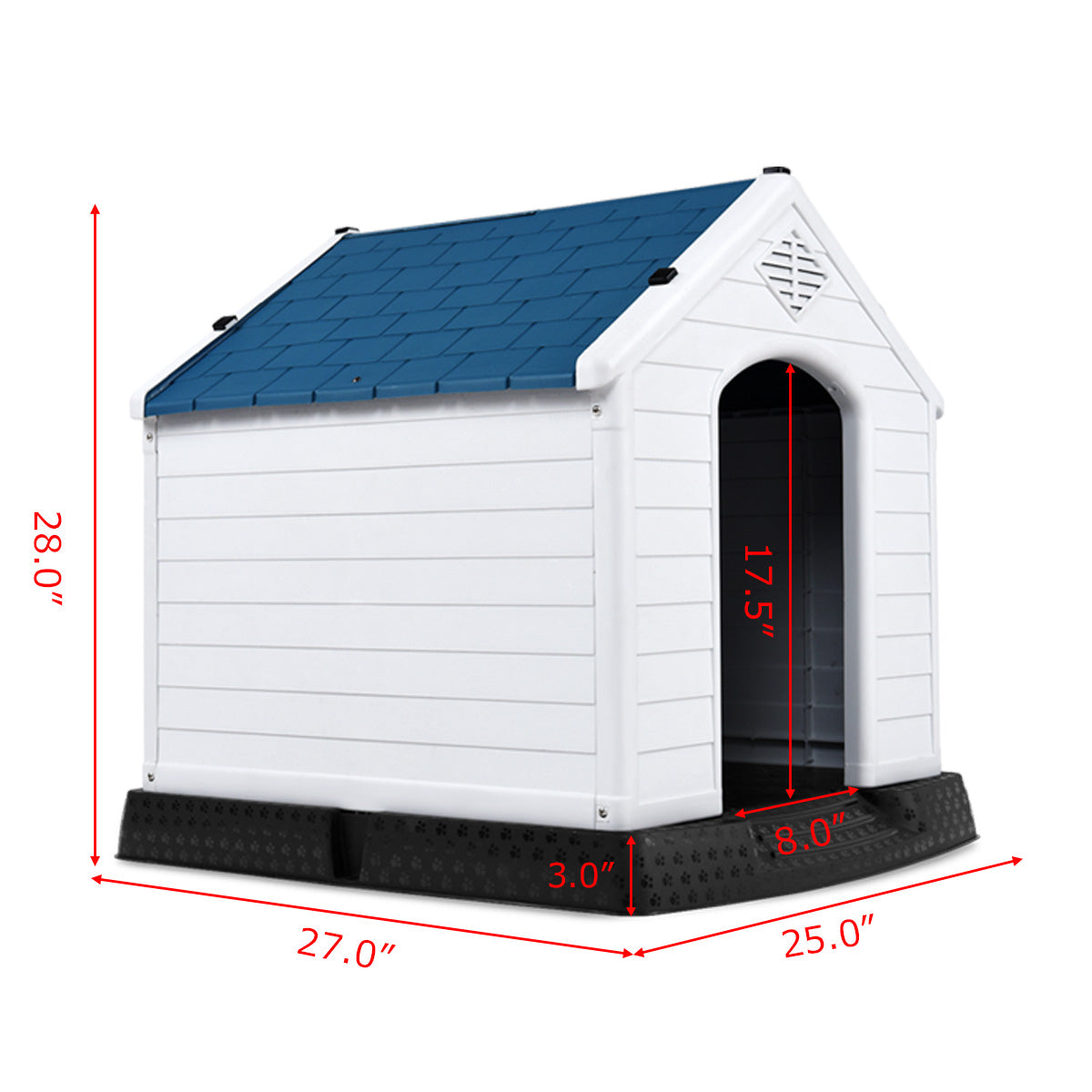 Indoor/Outdoor Waterproof Plastic Dog House Pet Puppy ShelterÂ