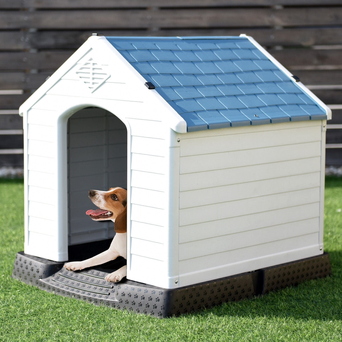 Indoor/Outdoor Waterproof Plastic Dog House Pet Puppy ShelterÂ
