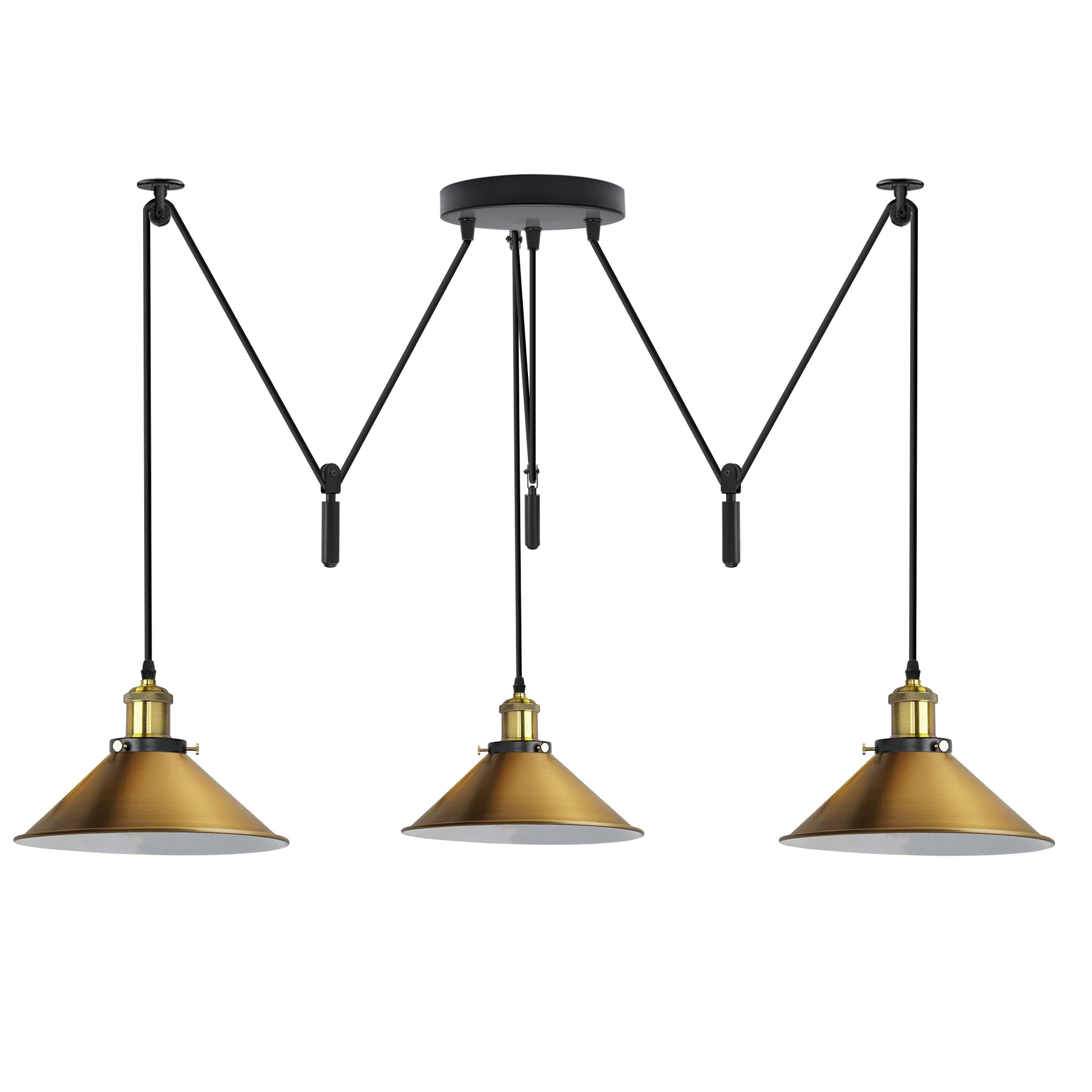 3 Head Cone Shape Spider Pendant Light~ 1757