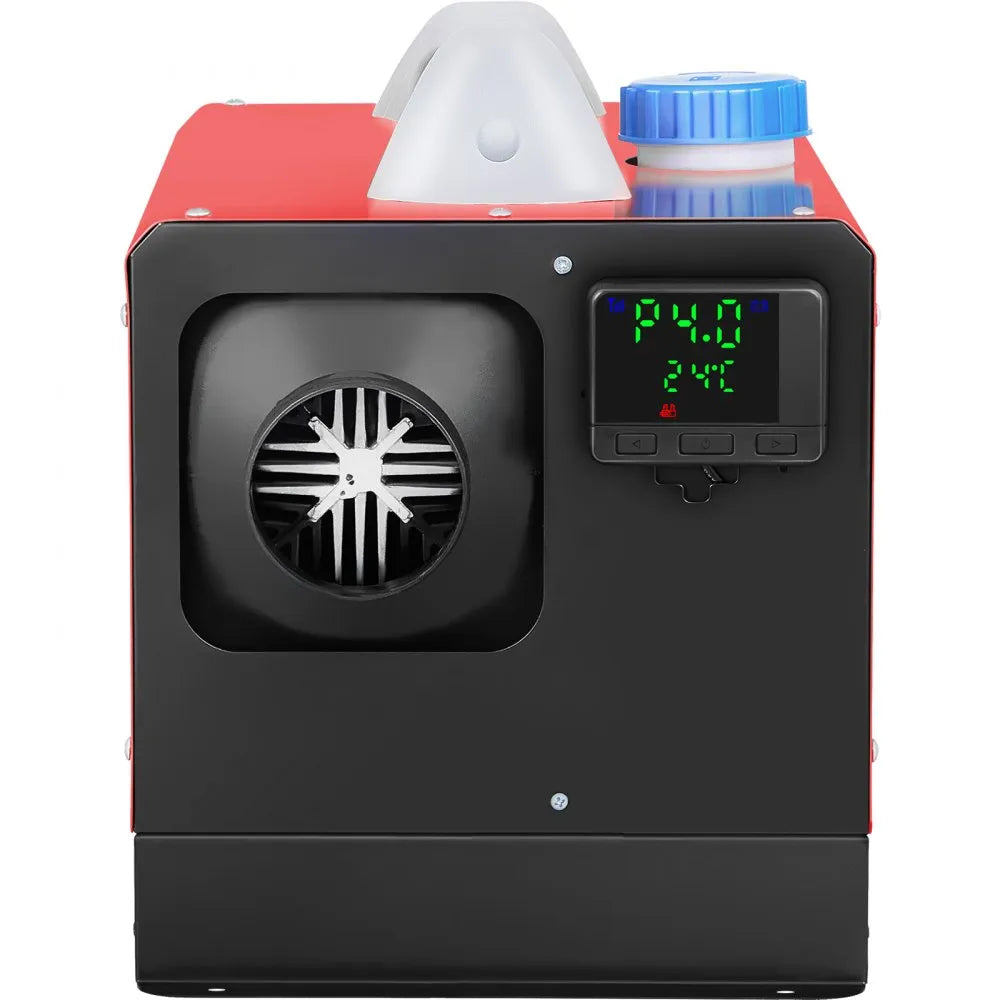 VEVOR Diesel Air Heater 8KW Parking Heater 12V Truck Heater, One Air Outlet, with Black LCD Switch, Remote Control, Fast Heating Compact Diesel Heater, For Car, RV Truck, Boat, Campervans, Caravans