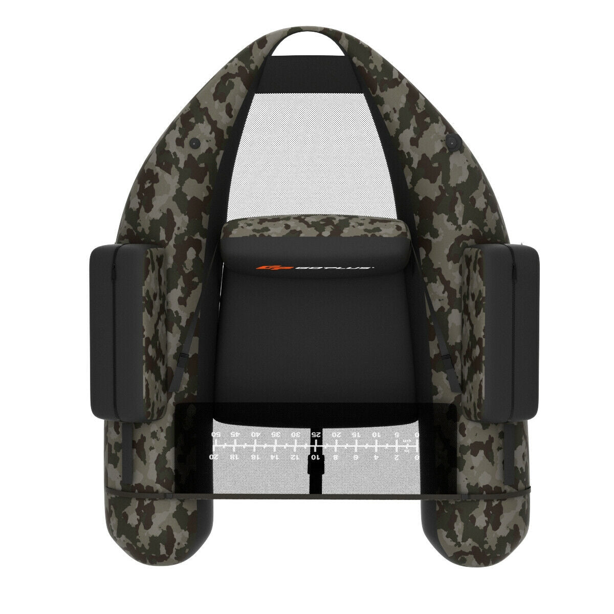 Inflatable Fishing Float Tube with Pump Storage Pockets and Fish Ruler-CamouflageÂ